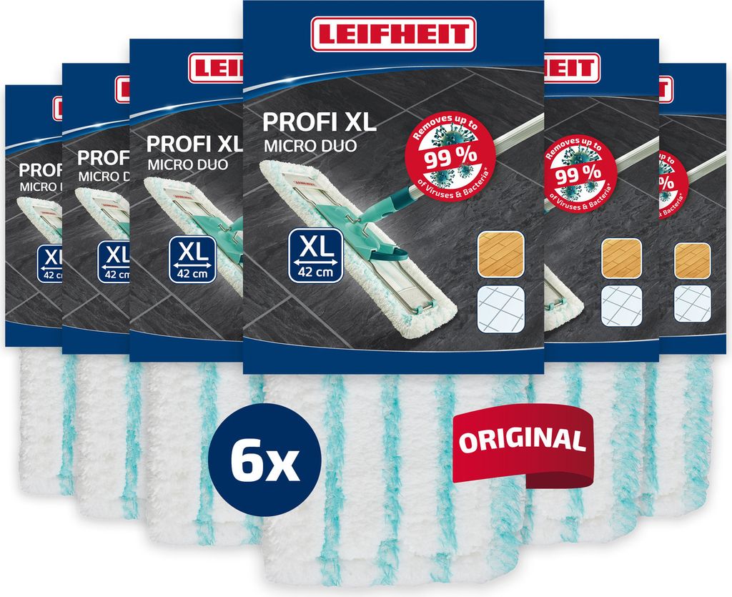 Leifheit Wischbezug Ersatz Bezug Profi XL micro duo  6er Produktbild 
