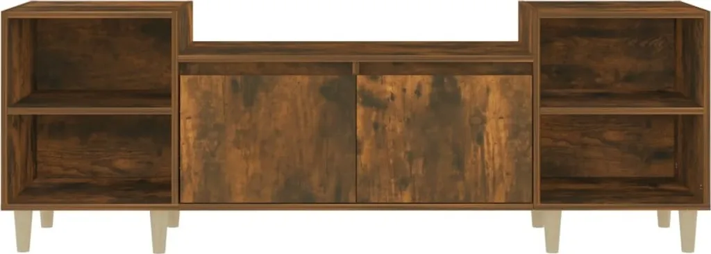 The Living Store Mobile TV in rovere fumé 160x35x55 cm Materiale in legno - 5