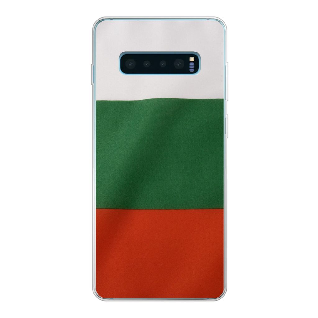 MuchoWow Handyhülle Schutzhülle Hülle für Samsung Galaxy S10 Lite Nahaufnahme der Flagge von Bulgarien Silikon Softcase Handy Hülle - Schutz