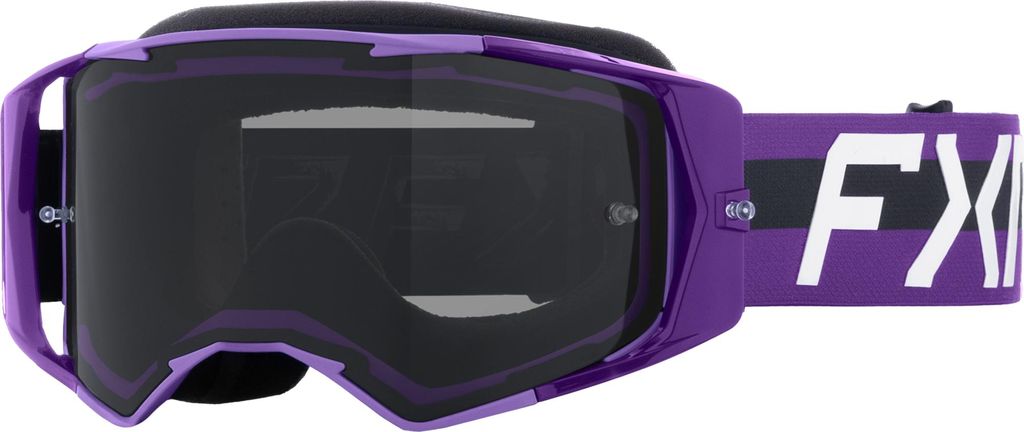 FXR Factory Ride Motocross Brille, weiß/lila