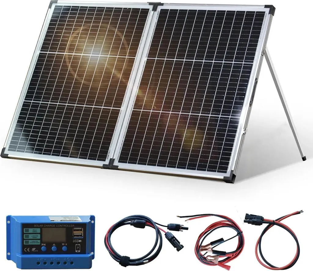 Kit panneau solaire pliable pour autonomie en montagne et sports d'hiver