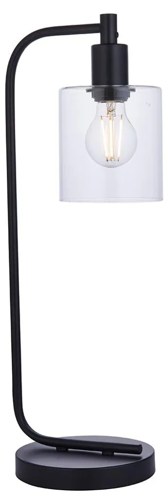 Lampe de table TOLEDO Endon noir mat E27 54cm métal design industriel