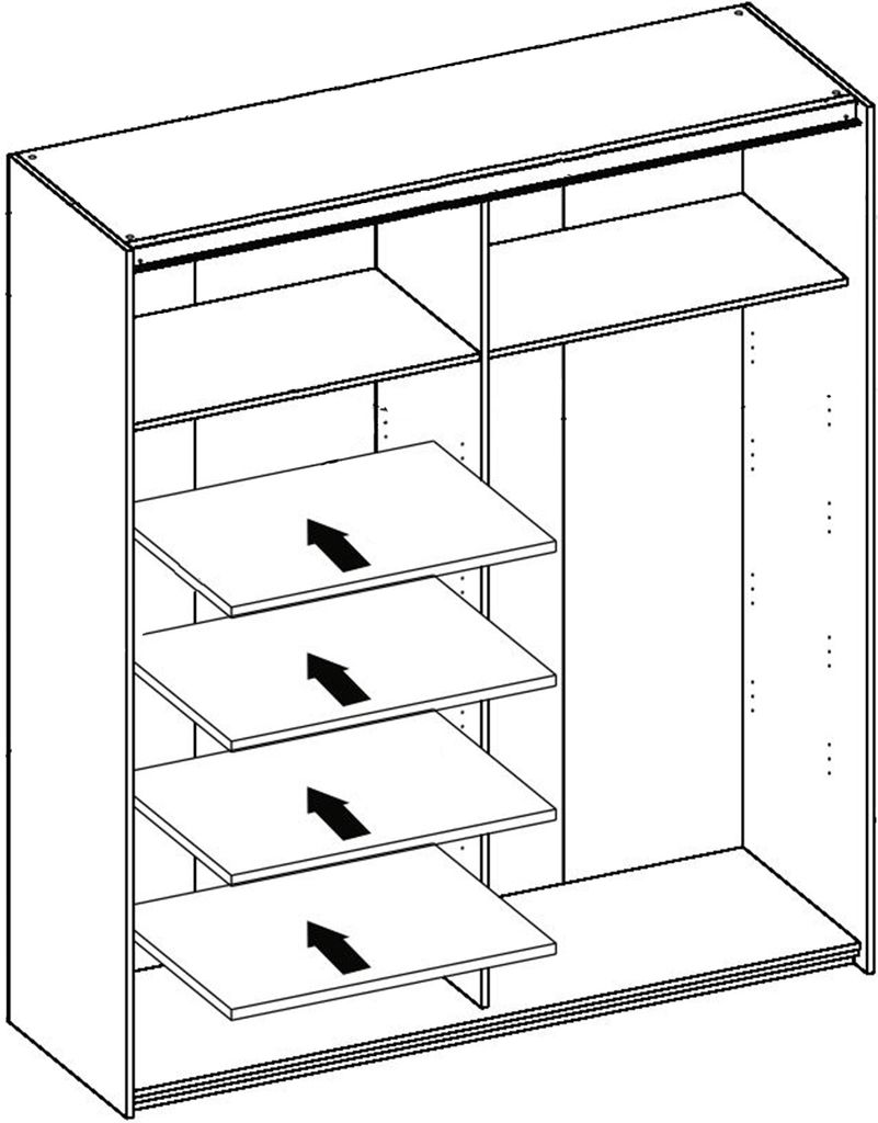 Schwebetürenschrank Kleiderschrank Schiebetürenschrank Produktbild 6