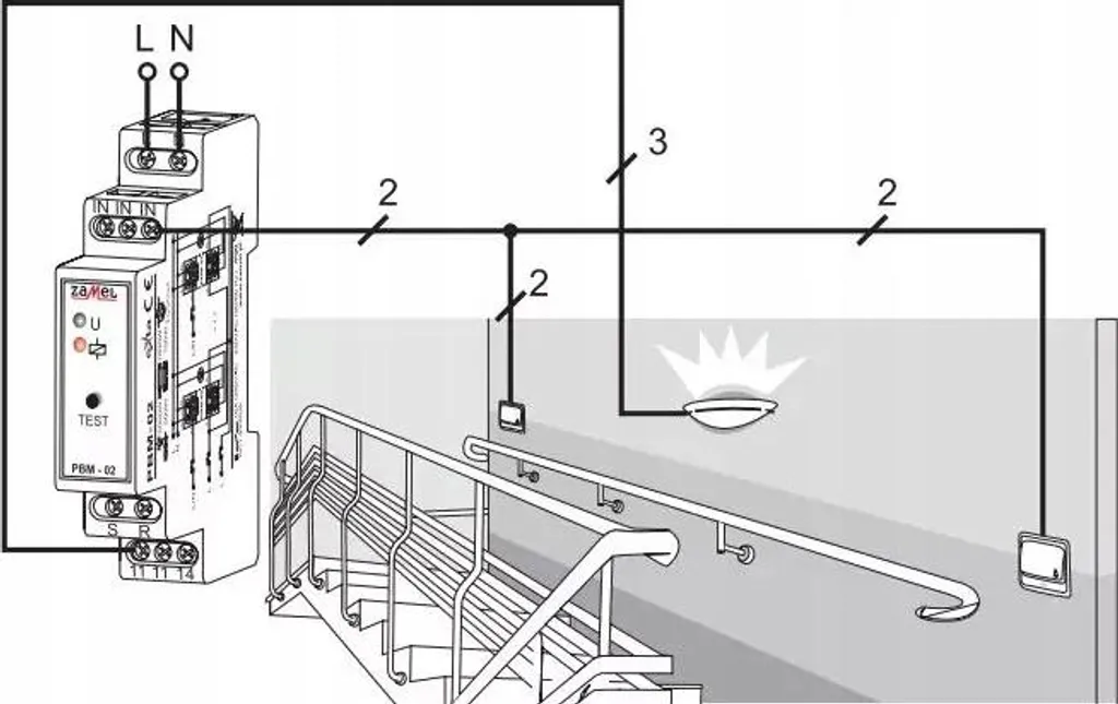 Relais bistable 230V AC ZAMEL pour commande éclairage escalier TH35 - 6
