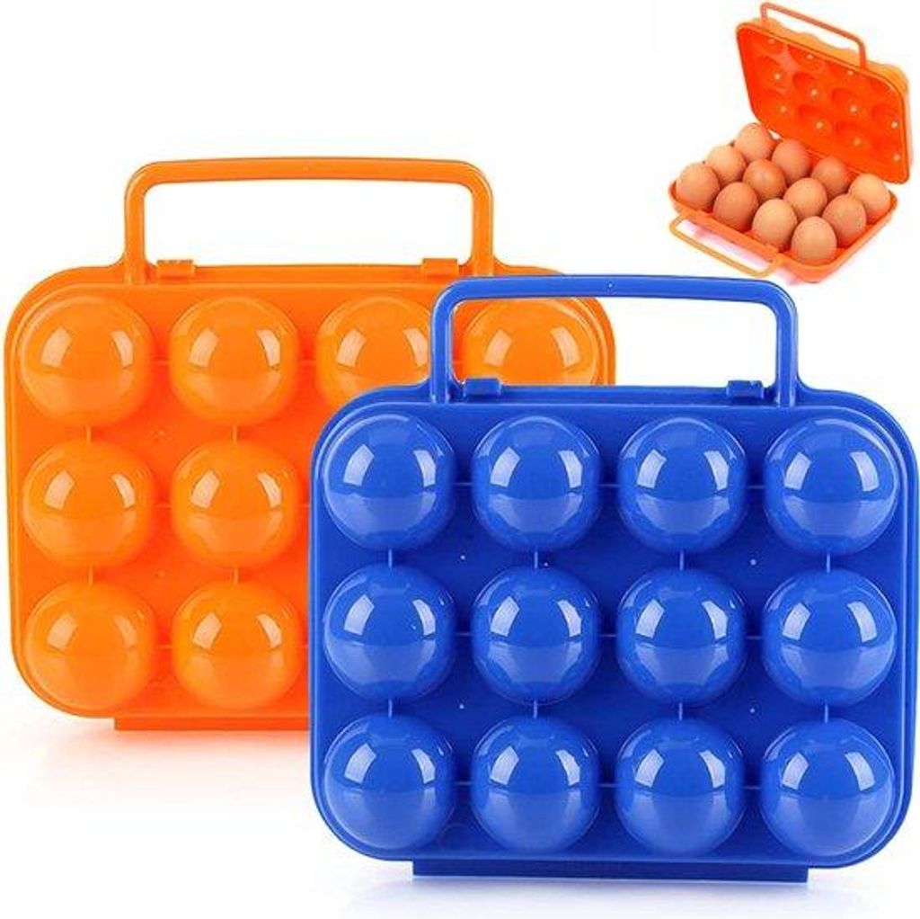 Kunststof Eierbox Blauw 12 Eier Koelkast Organizer