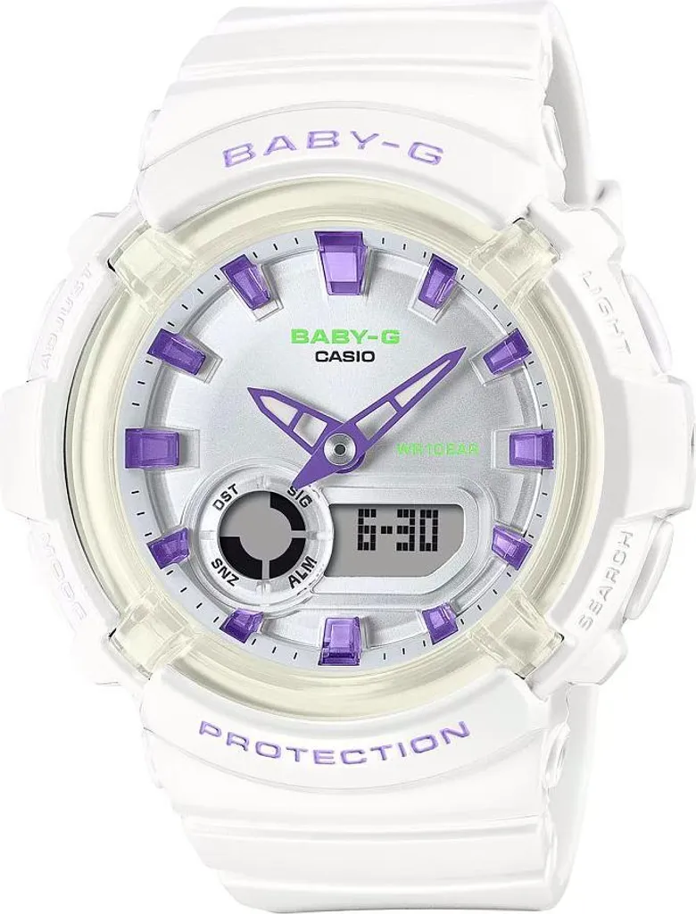 Montre Baby-G BGA-280DN-7AER résistante aux chocs étanche 100m blanche