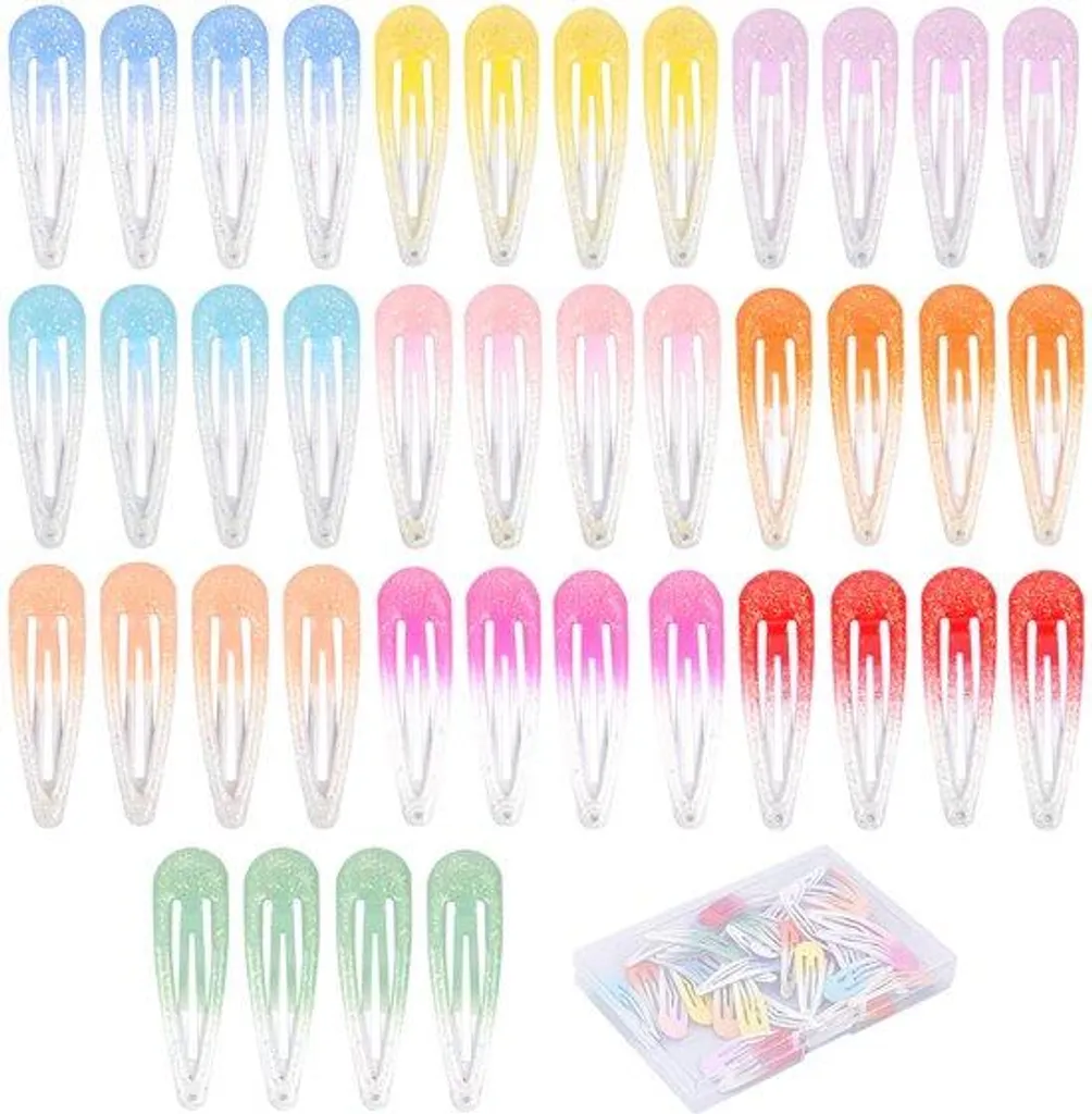 Barrettes à clip 5 cm métallisées - Fixation forte pour mèches rebelles