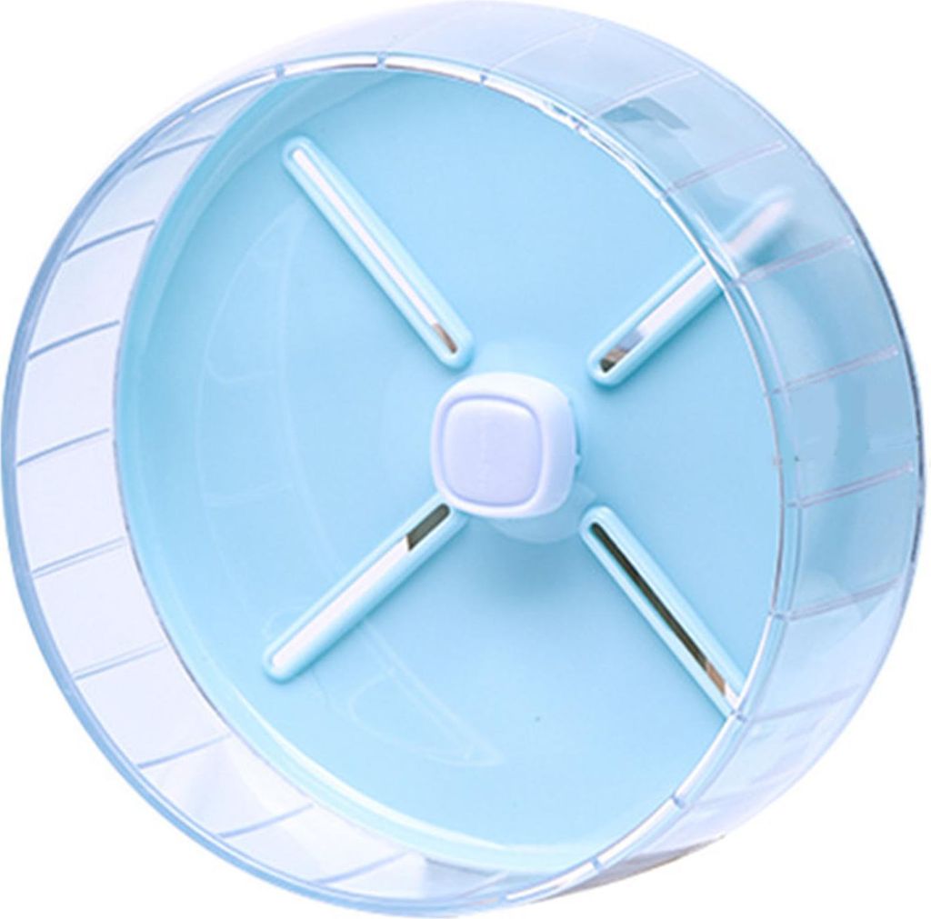 Hamster-Übungslaufrad, geräuschloses Spielzeug für kleine Haustiere, Käfig, 20 cm, Blau
