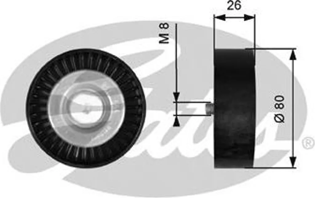 Poulie de guidage pour courroie crantée - Compatible Volvo XC60 et XC90