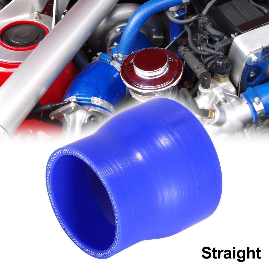 Auto Gerade Silikon Kupplung Luftkühler Rohr 63-76mm 2.5"-3" Innendurchm. Blau