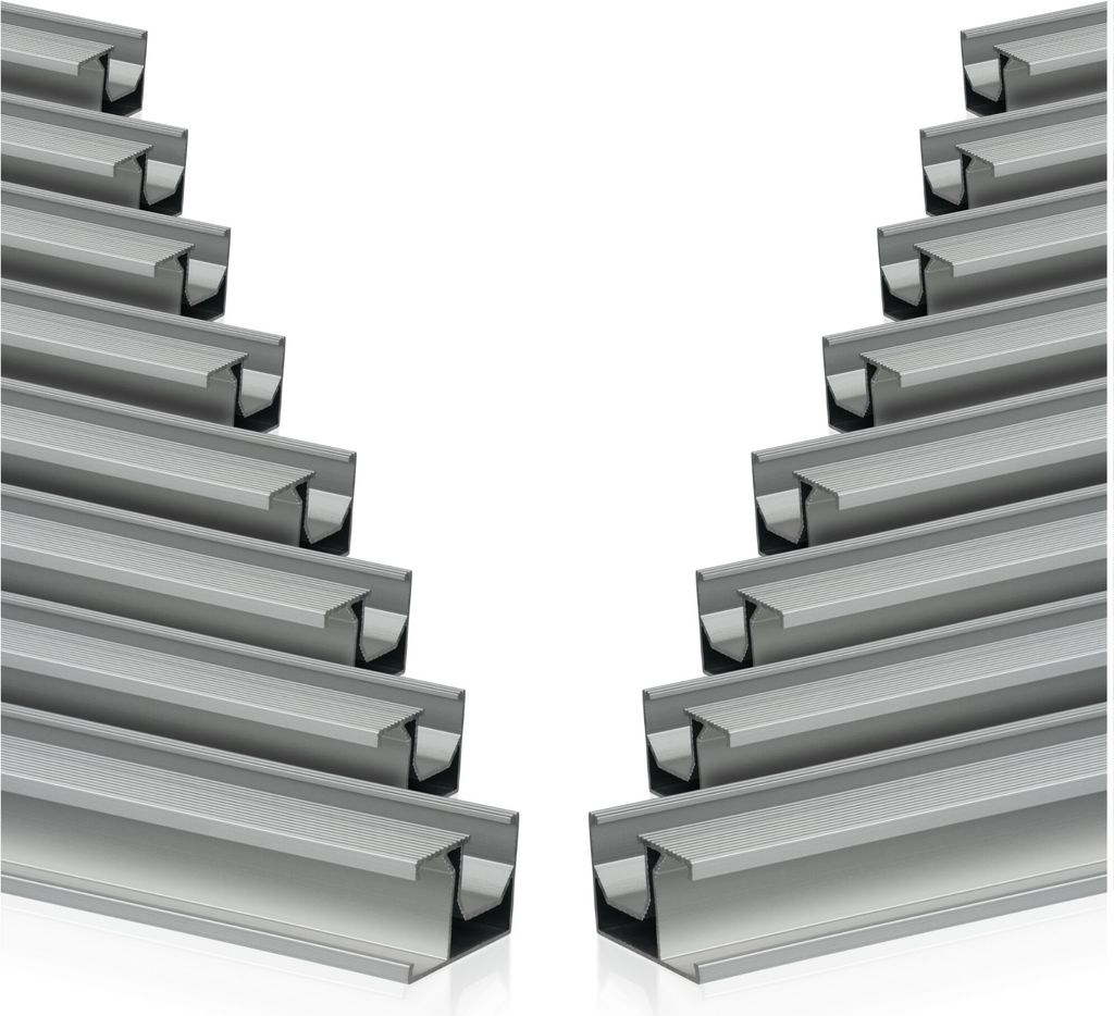 Zelsius Universal Aluminium Montageschiene 150 cm für Solarmodule, Befestigungsschiene, 16 Stück