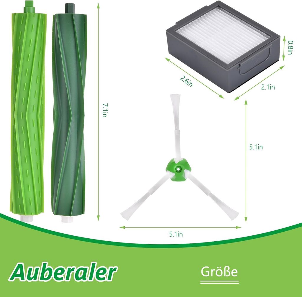 Gummiwalzenbürsten Ersatz Für IRobot Roomba I/j/e Serie – 2 Stück, Kompatibel Mit I7, I3+, J7+, E5, E6