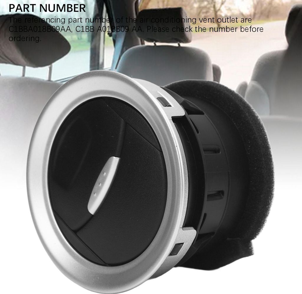 Dashboard-Klimaanlagen-Deflektor-Outlet C1BB A018B09 AA Round Vent Lüftung Ersatz für Fiesta MK7 2012-2017