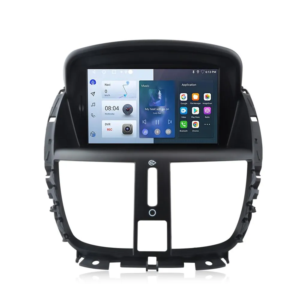 Autoradio 2+32G Android 13 CarPlay Android Auto per Peugeot 207 2006-2015 WIFI 4-core GPS NAVI RDS SWC DAB