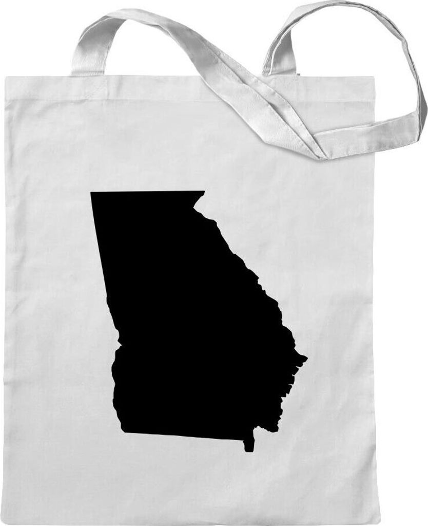 Kiwistar - Baumwolltasche - weiss - USA - Georgia Atlanta - Tragetasche Stoffbeutel Umhängetasche langer Henkel