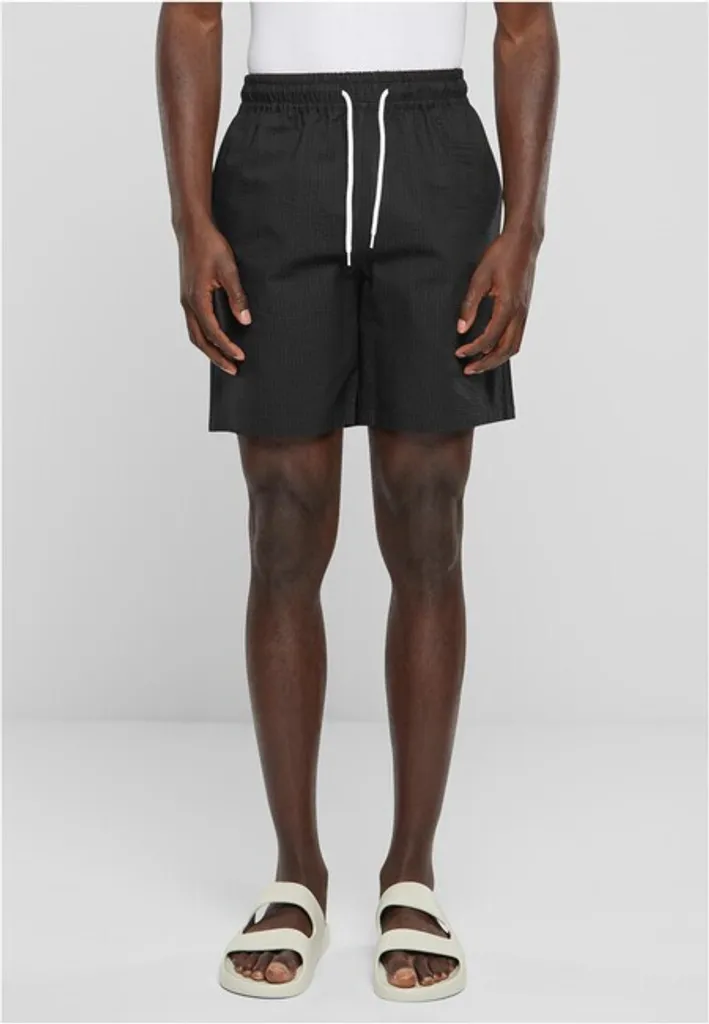 Urban Classics Short Basique en Seersucker Noir pour Homme - Taille XL