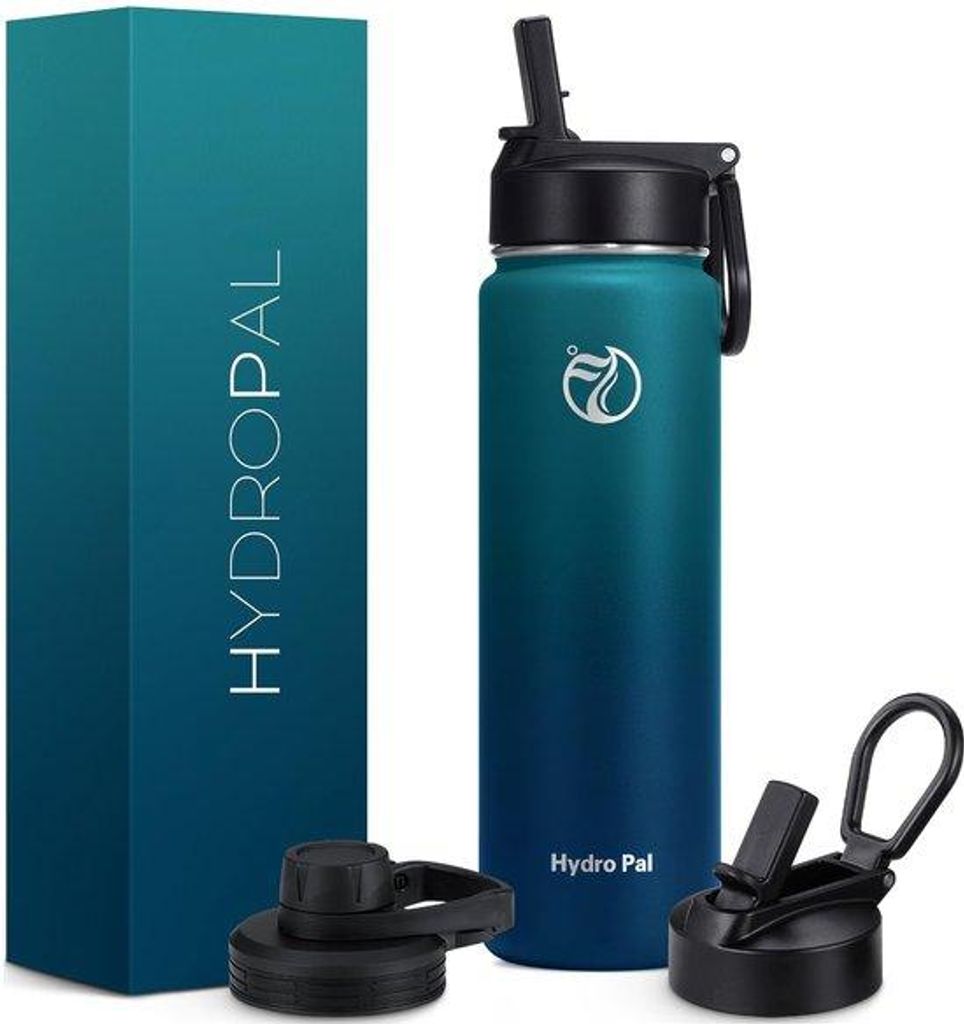 Isolierter, leckfreier Sportflasche aus Edelstahl - 750 ml, 1 l, 1,2 l, BPA-frei, für kohlensäurehaltige Getränke geeignet, isolierte Flasche mi...