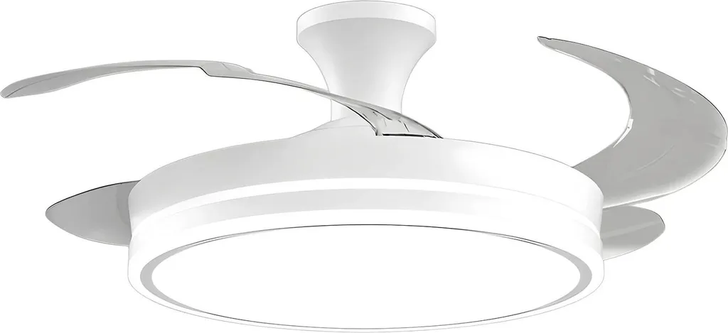 Ventilateur de plafond silencieux 48 pouces à pales rétractables et RF
