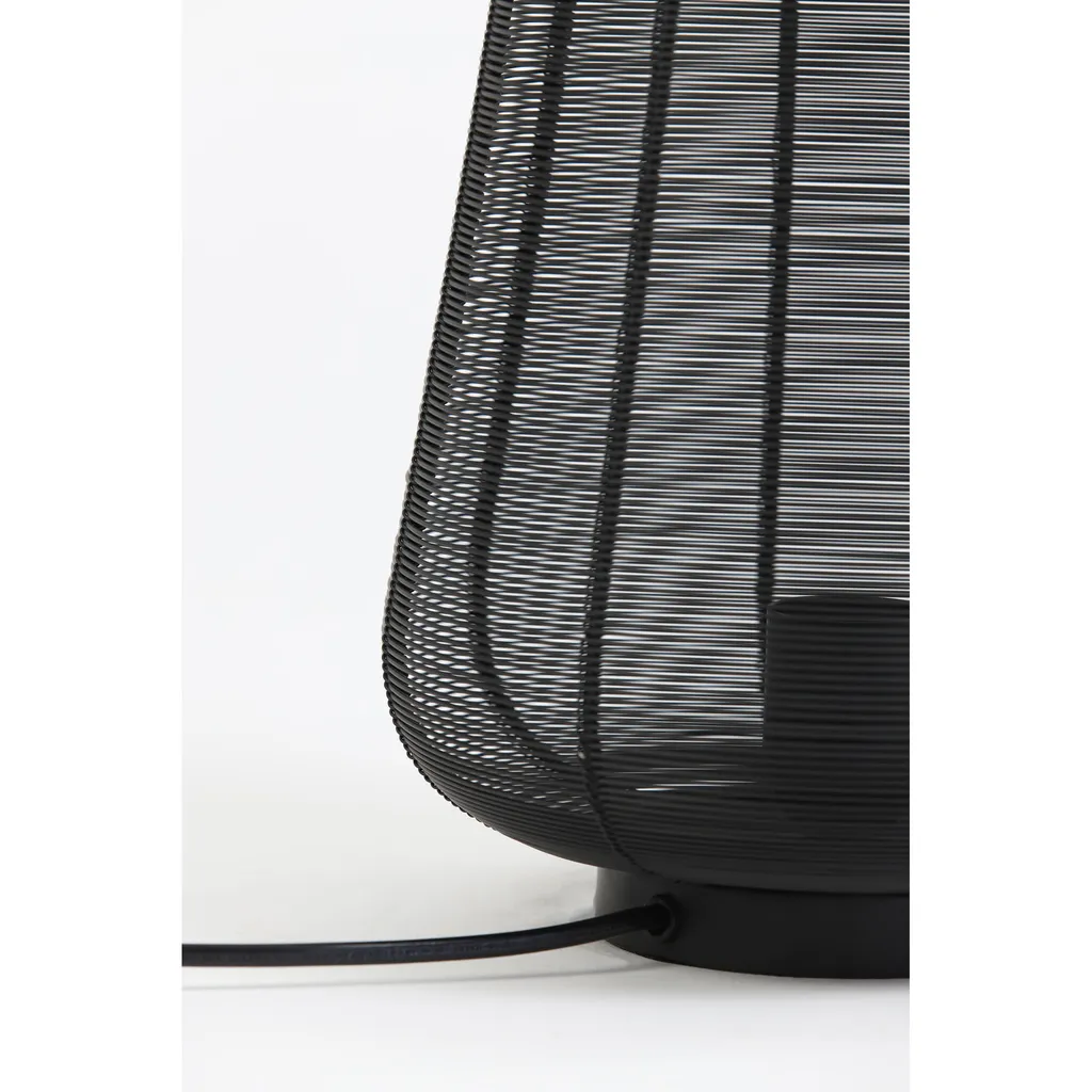 Lampe de table métal noir Adeta E27 au design industriel moderne - 6