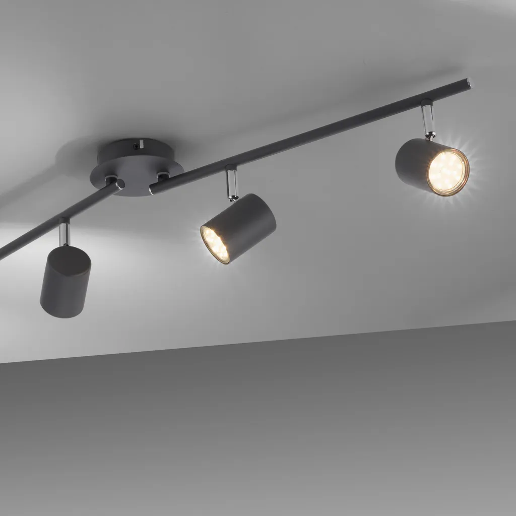 Luminaire plafonnier LED spots rotatifs anthracite hauteur 16 cm - 7