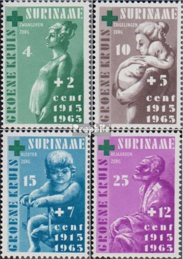 Briefmarken Suriname 1965 Mi 455-458 (kompl.Ausg.) postfrisch Das Grüne Kreuz