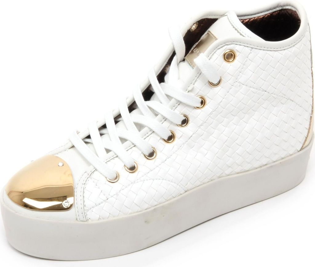 B6636 Trainer hohe Frau ALEXANDER SMITH LONDON weiß Schuh Schuh Frau