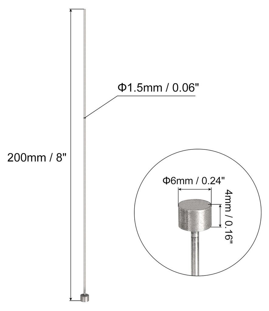 10 Stš¹ck Gerade Auswerferstifte Pin Punches 1,5mm (1/16") Durchmesser Werkzeug Auswerferstifte 65Mn Stahl Kunststoffteile Auswerfer fš¹r Mecha...