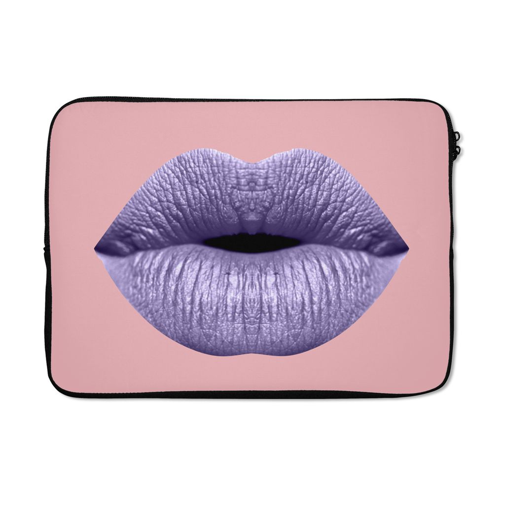 MuchoWow Laptop Hülle 14 ZollLippen - Pastell - Rosa Laptoptasche - Laptoptasche - Stoßsicher - Schutzhaube