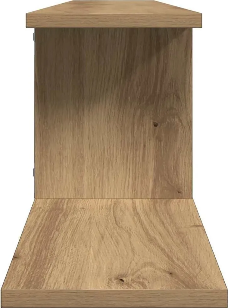 Mensola Sospesa A Parete – 125x66x21 Cm, Stile Minimalista, Rovere Sonoma, Per Soggiorno, Cucina, Ufficio