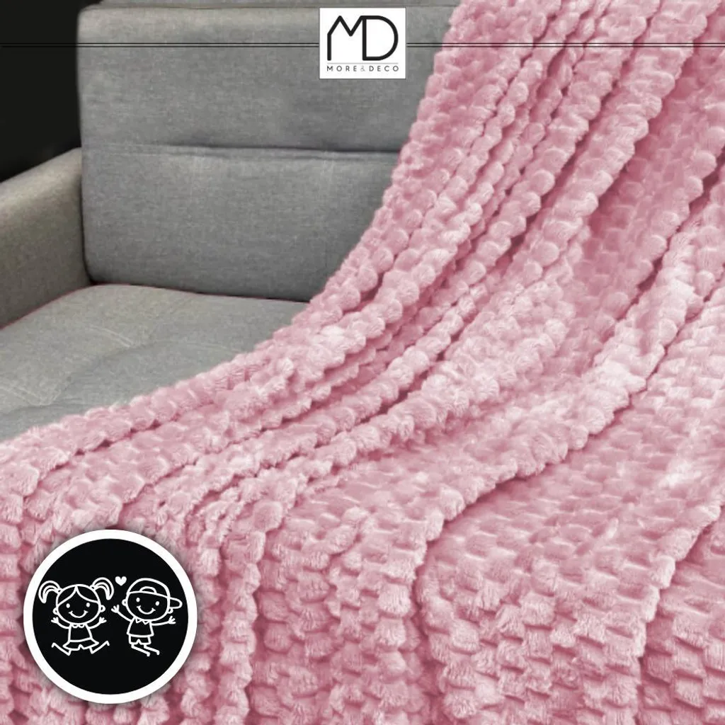 Coperta Rosa Lavabile 160x200 - Pratica, Bella e Super Morbida - 15