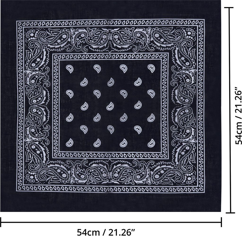 Kurtzy Baumwolle Bandana Set (12er Pack) - Multifunktionale Produktbild 2