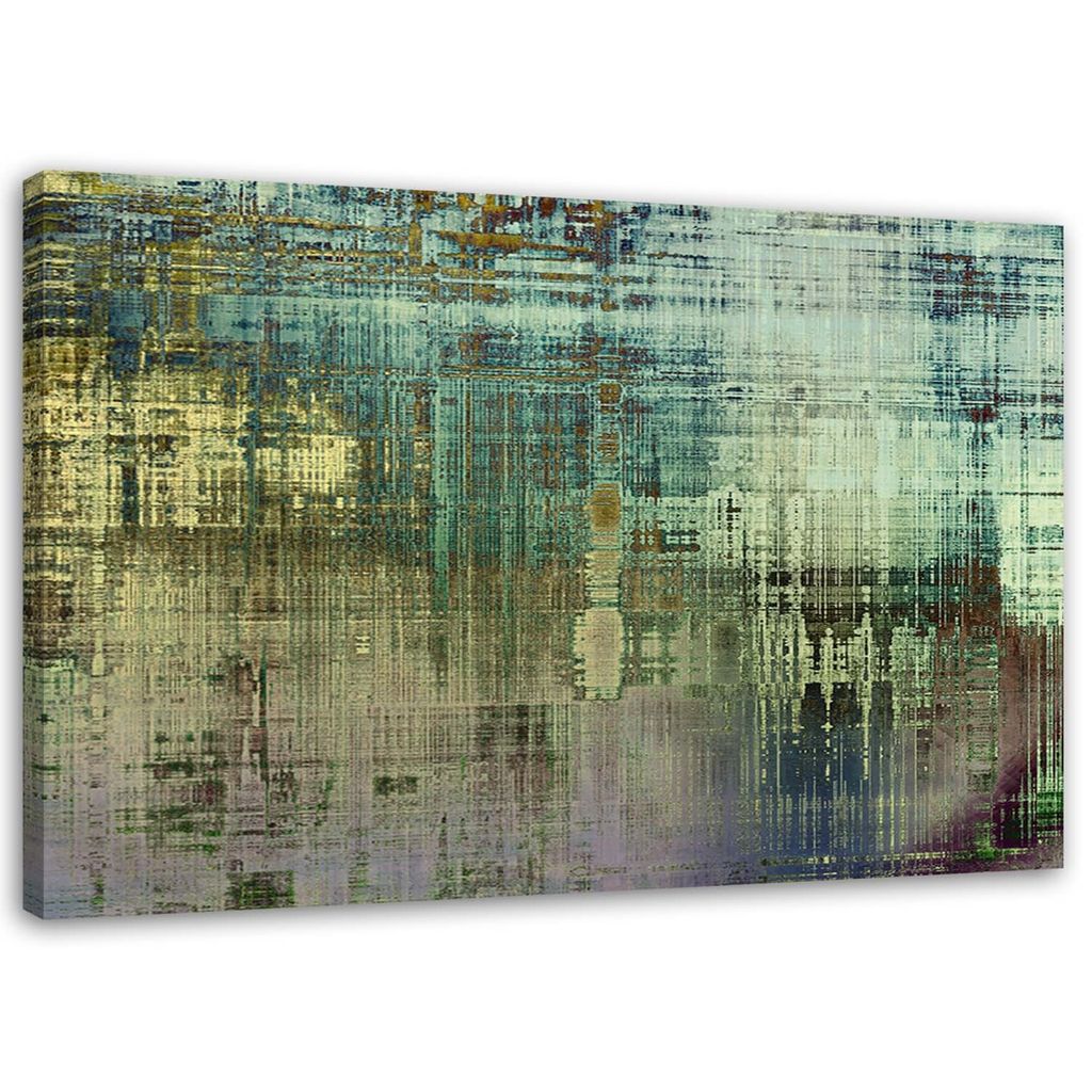 Leinwandbild nostalgie 120x80 cm Feeby grün wandbild bereit zum aufhängen