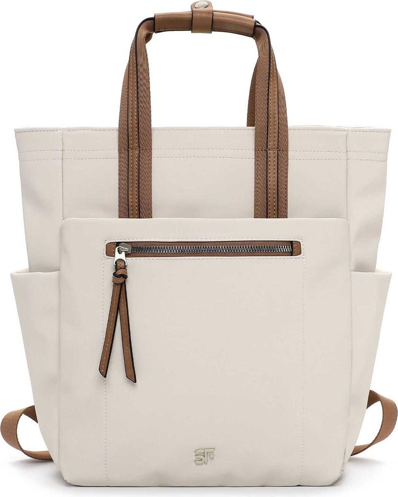 SURI FREY Freizeitrucksack Rucksack mit Laptopfach Destiney SC City Backpack Beige creme