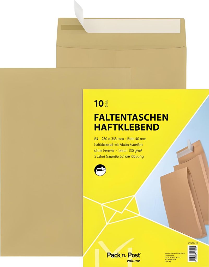 Versandtasche B4 10ST Natronk. braun Produktbild 