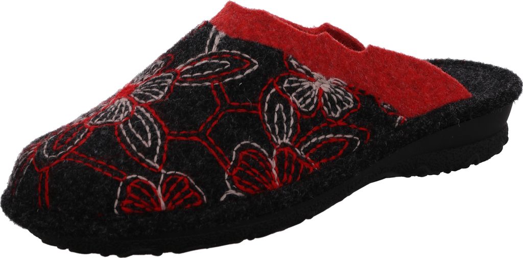 Rohde Damen Pantoffeln Softfilz Hausschuhe Emden 2260, Größe:41 EU, Farbe:Grau