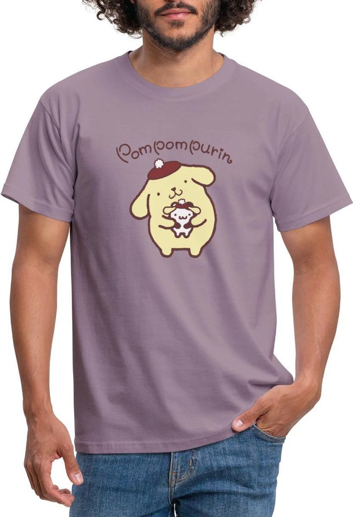 Spreadshirt Pompompurin & Muffin Verkleidet Männer T-Shirt, L, Lilagrau