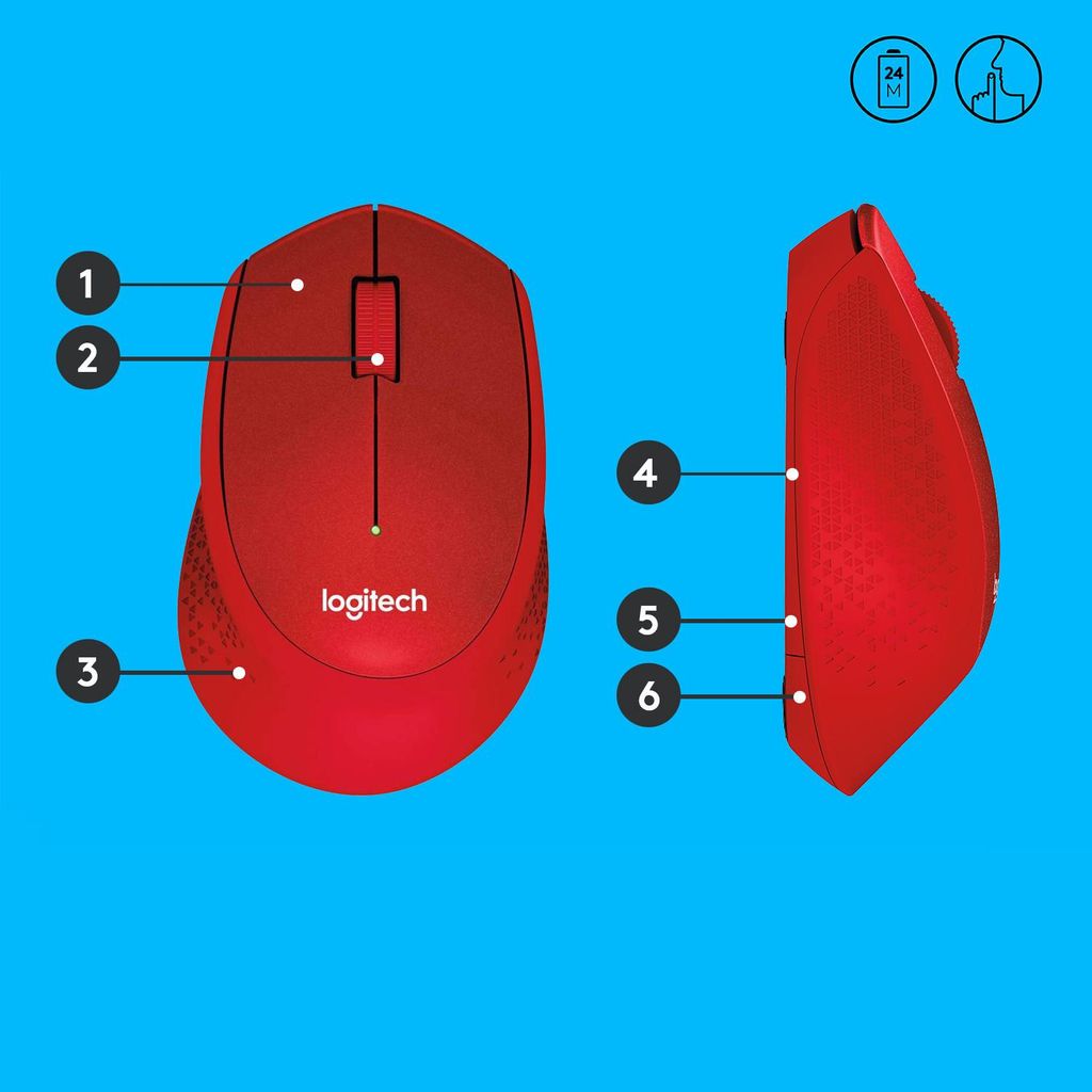Logitech M330 Silent Plus mouse Ufficio Mano destra RF Immagine del prodotto 