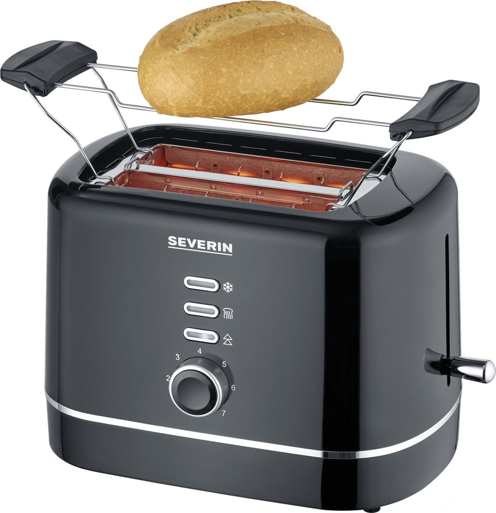 Severin AT 4321, 2 krajíců, Černá, Knoflíky, Otočné, 850 W, Obrázek produktu 