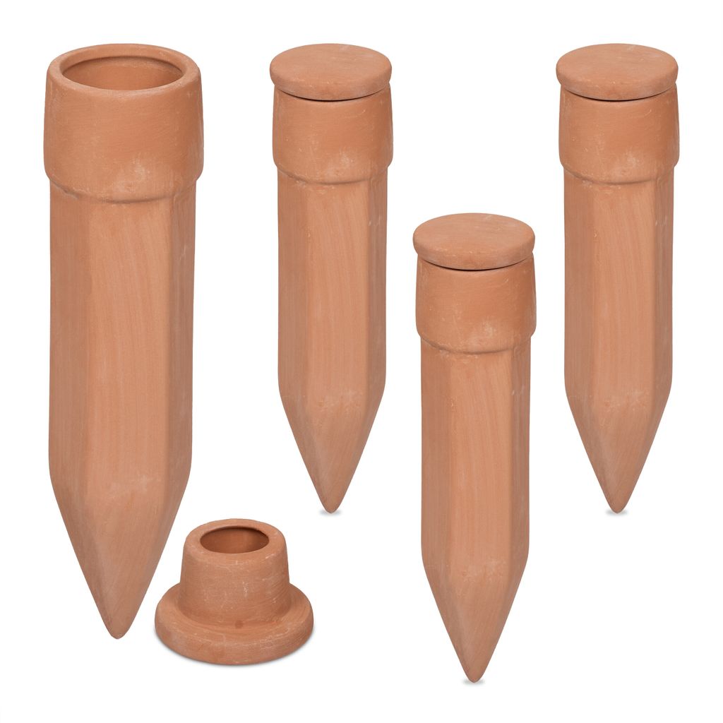 Relaxdays Tonkegel Bewässerung, 4er Set, Bewässerungshilfe Produktbild 