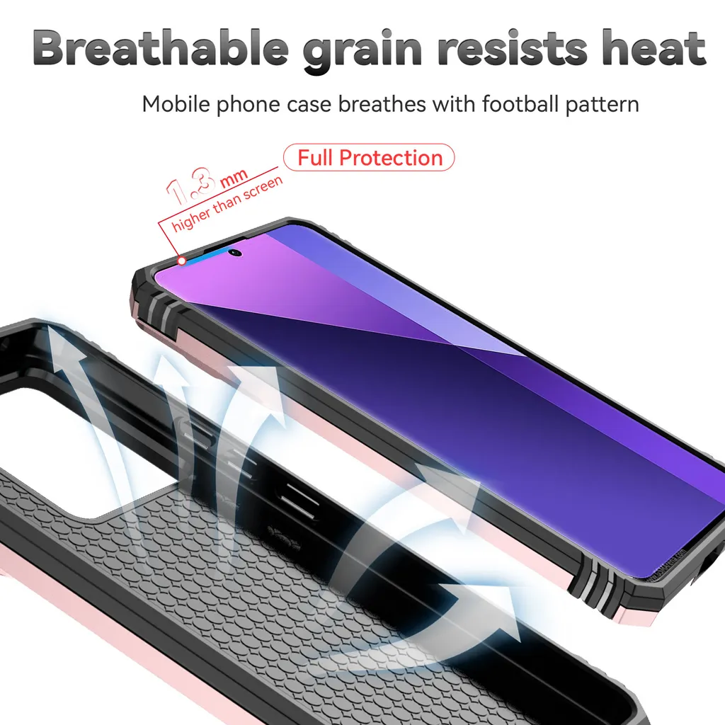 Cover Rosa per Xiaomi Redmi Note 13 Pro 5G con Slide Camera e Anello - 7