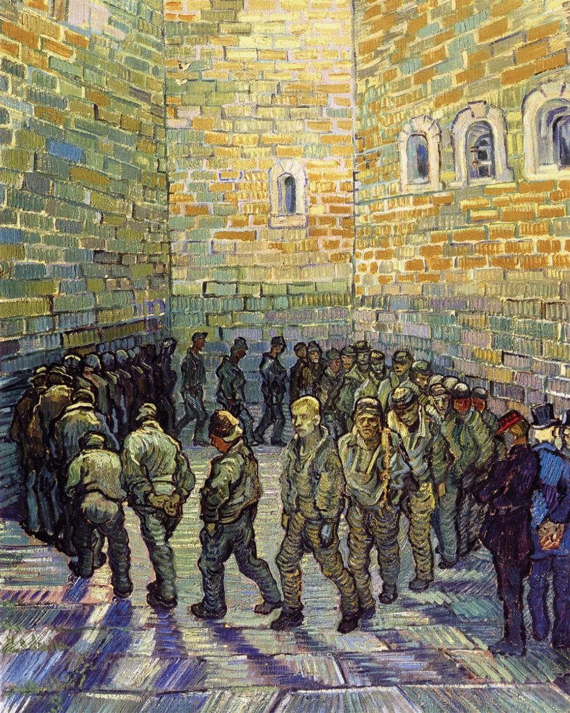 Vincent Van Gogh Kunstdruck Bild - Die Runde Der Gefangenen, 1890 (50 x 40 cm)
