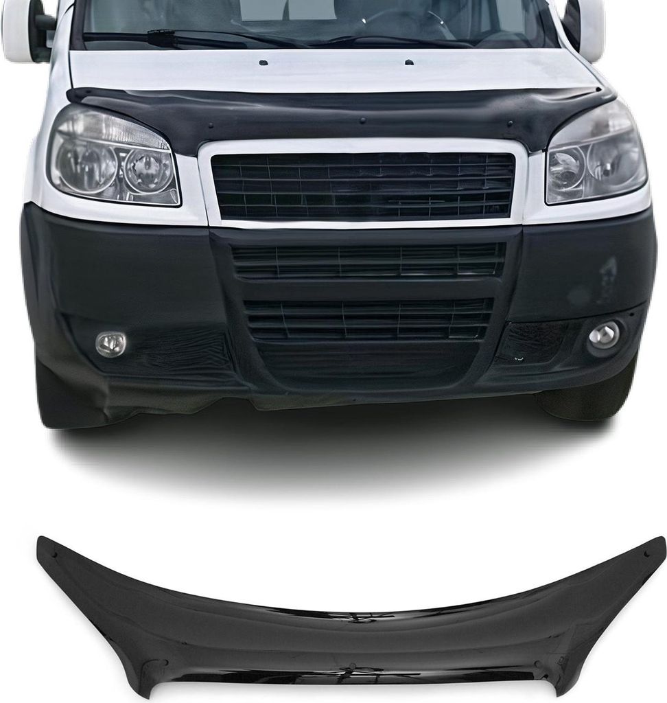 Motorhaube Deflektor Insekten Steinschlagschutz für Fiat Doblo 2006-2010 Dunkel