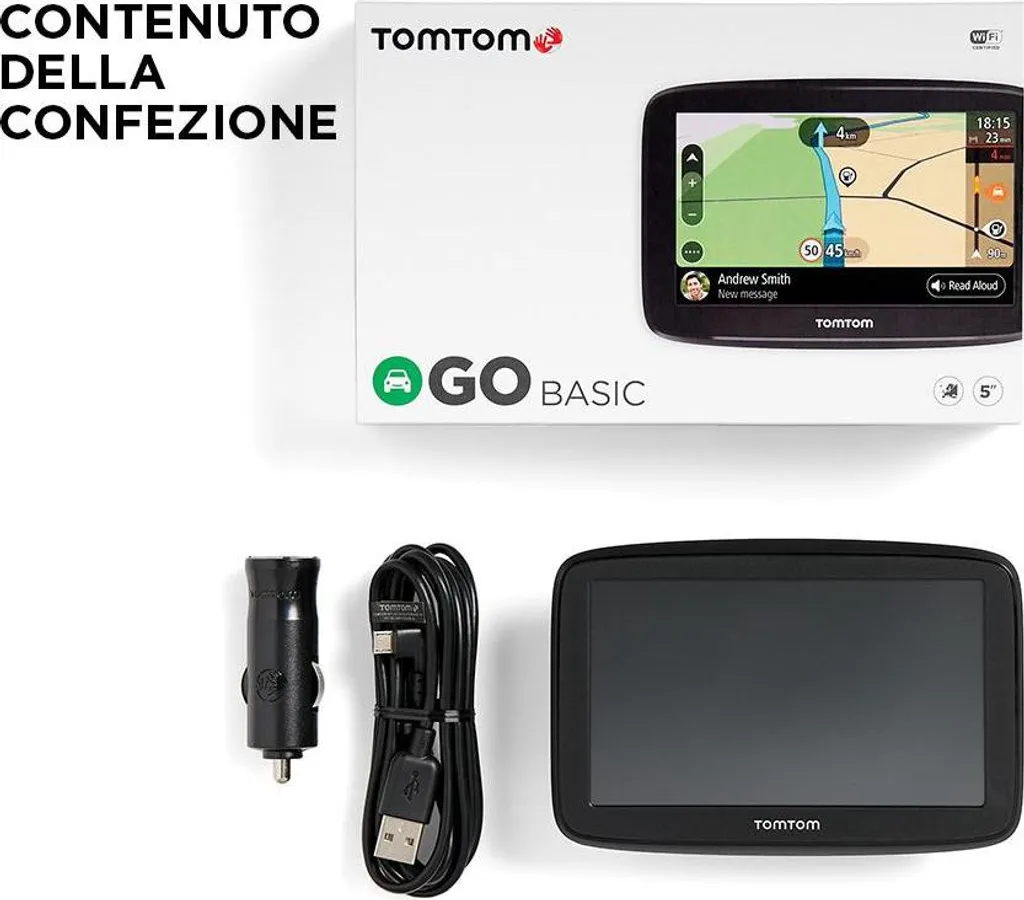 GPS de Navigation Voiture TomTom GO Basic Europe avec Écran Tactile 5" - 12