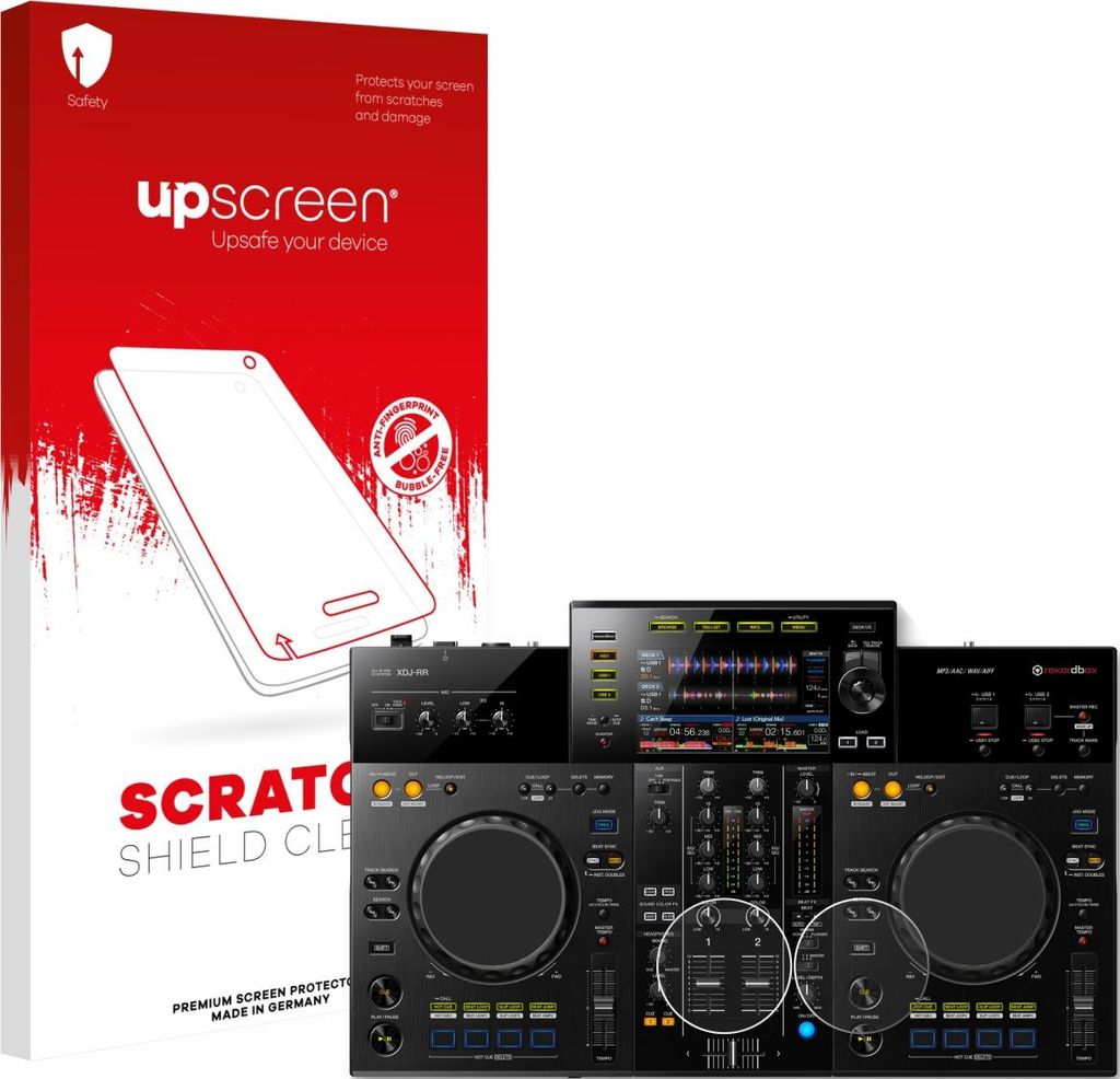 upscreen Schutzfolie für Pioneer XDJ -RR (Jog) Displayschutz Displayschutzfolie Folie Klar Transparent
