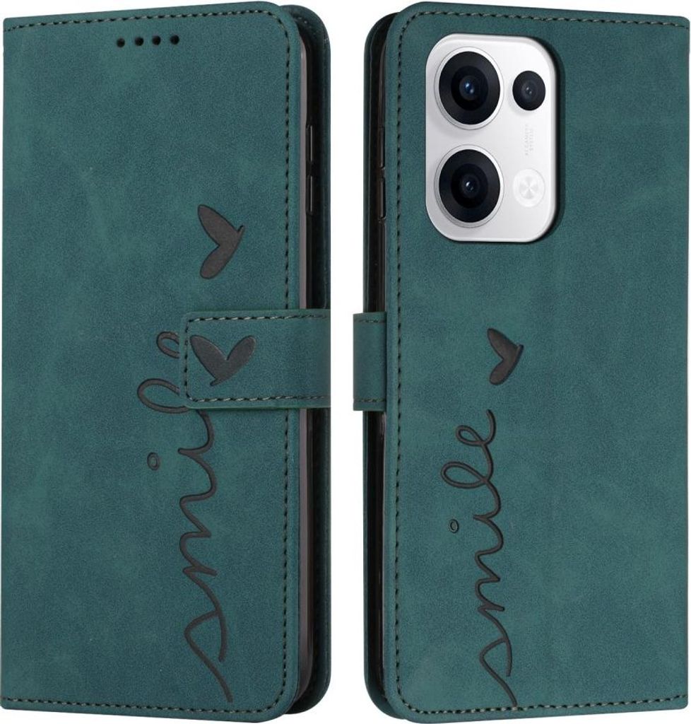 OPPO Reno13 5G Hülle - Coverup Smile Klapphülle - Grün