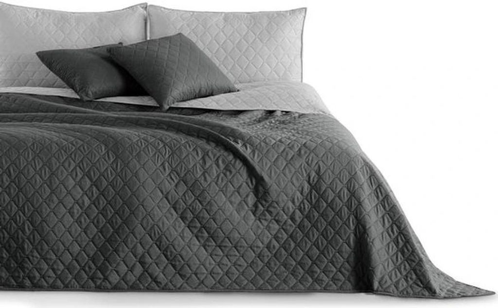 Unyqoos Doppelseitige Bettüberwurf für Schlafzimmer und Wohnzimmer, Geometrisches Design, 170 x 210 cm