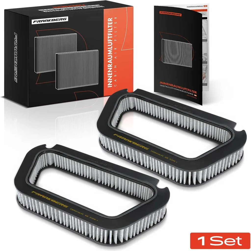Filtre à Pollen à Charbon Actif pour Audi A8 4E2 4E8 - Lot de 2 Pièces