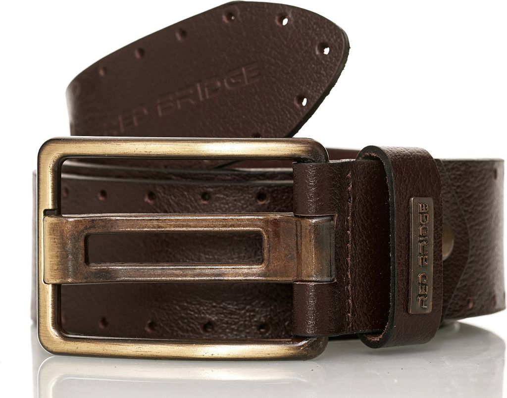 Red Bridge Herren Gürtel Echtleder Ledergürtel Leather Belt RBC Premium Schwarz