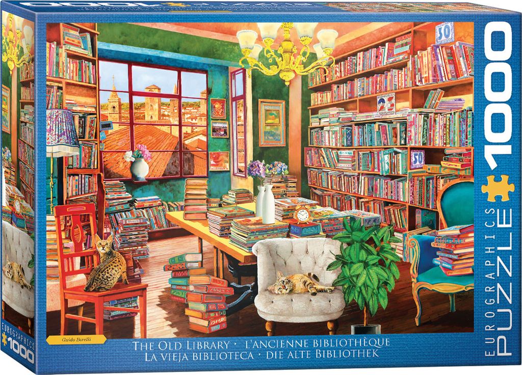 1000 Teile Puzzle The old library Die alte Bibliothek