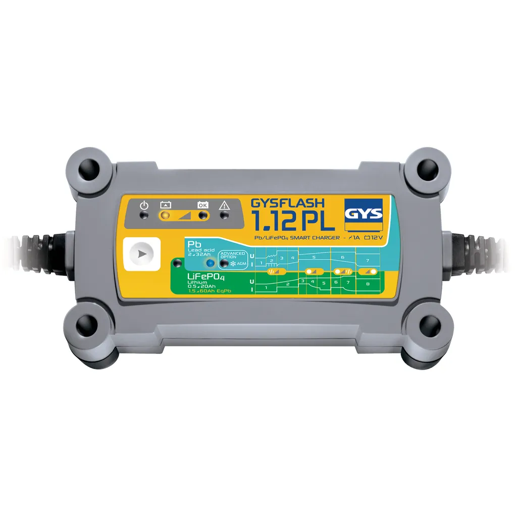 Chargeur Batterie 12V Plomb et Lithium Gysflash 1.12 PL Gys 026902